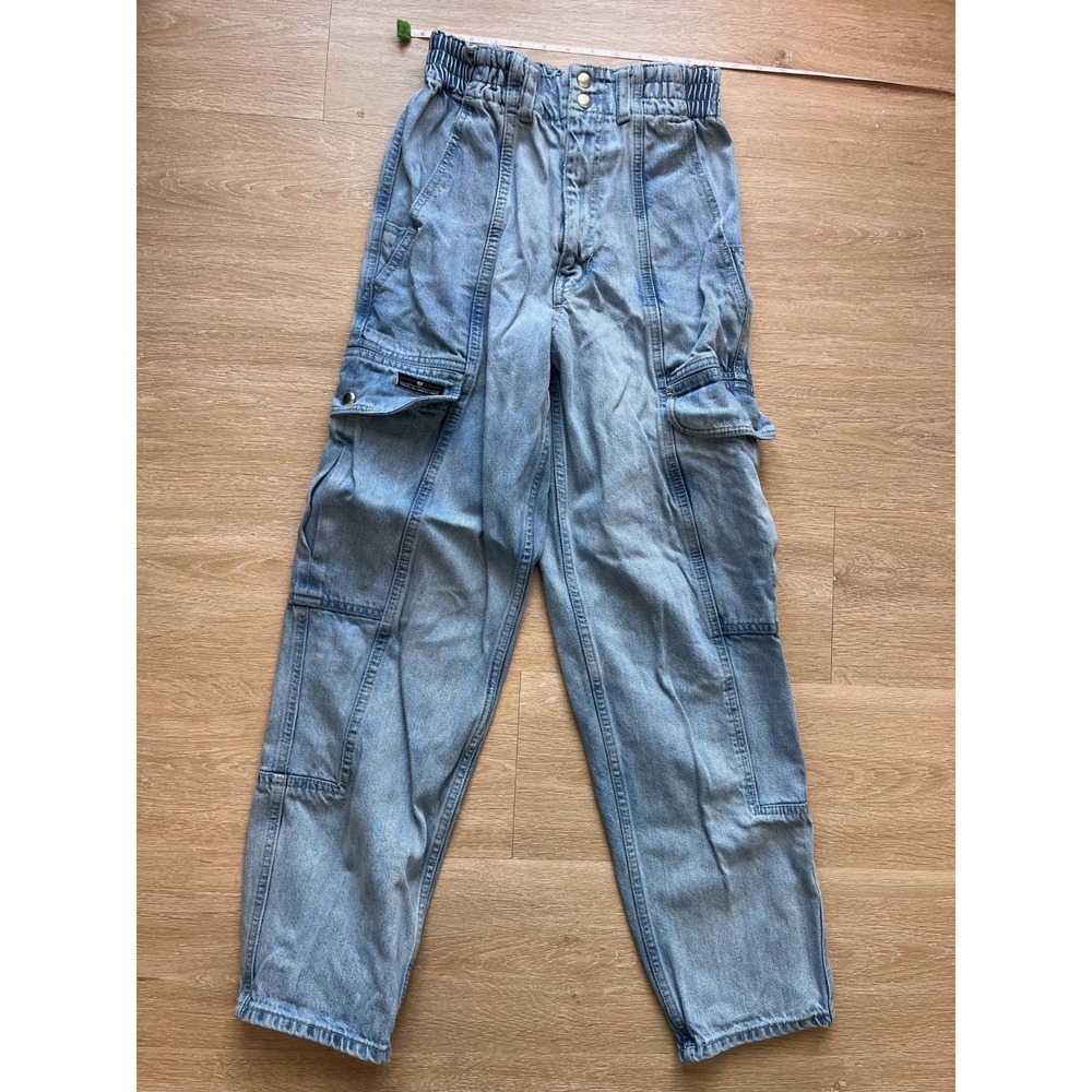 BDG‎ Skate Jeans Womens 26 Blue Denim Cargo Pockets Relaxed Fit Medium Wash